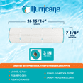 thumbnail image 3 of Hurricane 12 Pack HF7468-04 Advanced Pool and Spa Filter Cartridge Replacement, 3 of 10