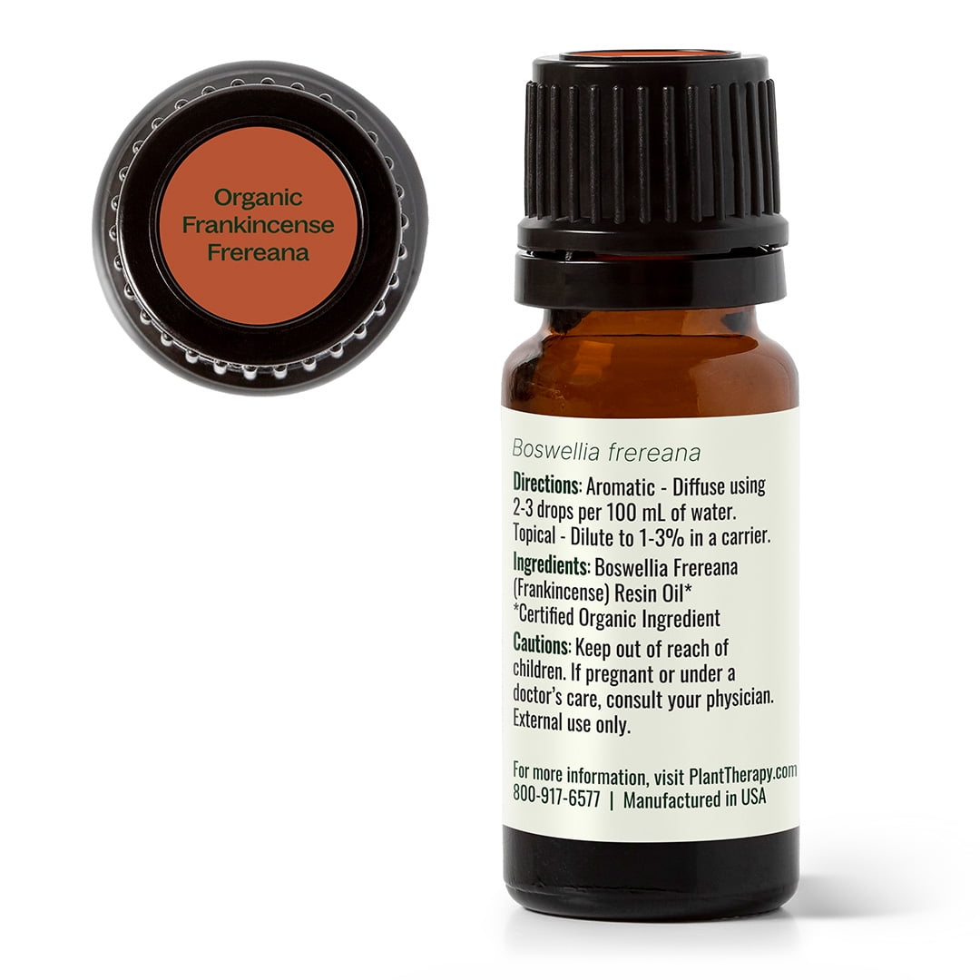 Plant Therapy Frankincense Frereana Organic Essential Oil 100% Pure, USDA Certified Organic, Undiluted 10 mL (1/3 oz)