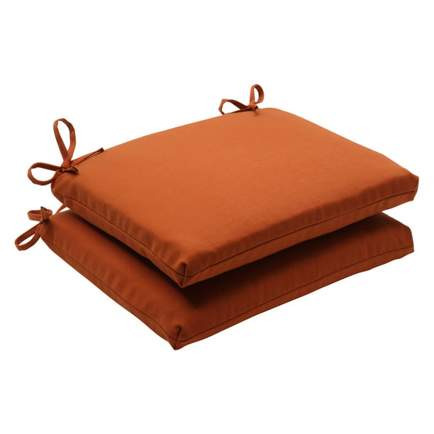Pillow Perfect Outdoor Indoor Cinnabar, Burnt Orange Outdoor Chair Cushions