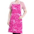 thumbnail image 5 of Pink Ribbon Apron-Garden Aprons for Women with Pockets-Cotton Linen Waterproof Kitchen Cooking Gardening Aprons Adjustable for Kitchen,Cooking,BBQ and Salon 32"x27", 5 of 7