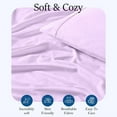 thumbnail image 4 of 800 Thread Count 100% Egyptian Cotton 3-Piece Flat Sheet (1 Flat + 2 Pillow Covers) Size Queen Color Lavender Solid, 4 of 5