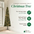 thumbnail image 4 of Home Heritage Corner 7 Foot 100 LED Pre-Lit Artificial Christmas Tree, Green, 4 of 10