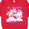 thumbnail image 3 of Inktastic My Grandma Loves Me Unicorn Toddler Sweatshirt, 3 of 4