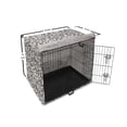 thumbnail image 6 of Floral Dog Crate Cover, Silhouettes of Garden Burgeoning on Streaks Inky Sketch Art, Easy to Use Pet Kennel Cover Small Dogs Puppies Kittens, 7 Sizes, Charcoal Grey and White, by Ambesonne, 6 of 6