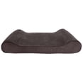 thumbnail image 2 of FurHaven | Cooling Gel Minky Plush & Velvet Luxe Lounger Pet Bed for Dogs & Cats, Espresso, Giant, 2 of 11