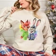 thumbnail image 3 of Zootopia 2025 Sweatshirt, Nick Wilde Sweatshirt, Judy Hopps Sweatshirt - Sizes S-5XL ,Art Print JSC, 3 of 6