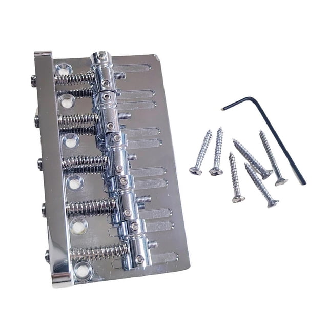 Puente de bajo de 5 cuerdas con tornillos, piezas de repuesto para bajo resistentes y duraderas, accesorios para instrumentos de 5 cuerdas