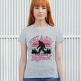 thumbnail image 4 of Just a Girl Who Loves Bigfoot T-Shirt Sasquatch Fan Cryptid Cute Gift Vintage Sunset Wildlife Camping Women's Tee, 4 of 7