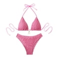 thumbnail image 2 of uublik Women's Swimsuits Bathing Suit for Women Push Up Swimwear Built in Bra Swimsuit Cheeky Bikini Swimsuit Hot Pink, 2 of 4
