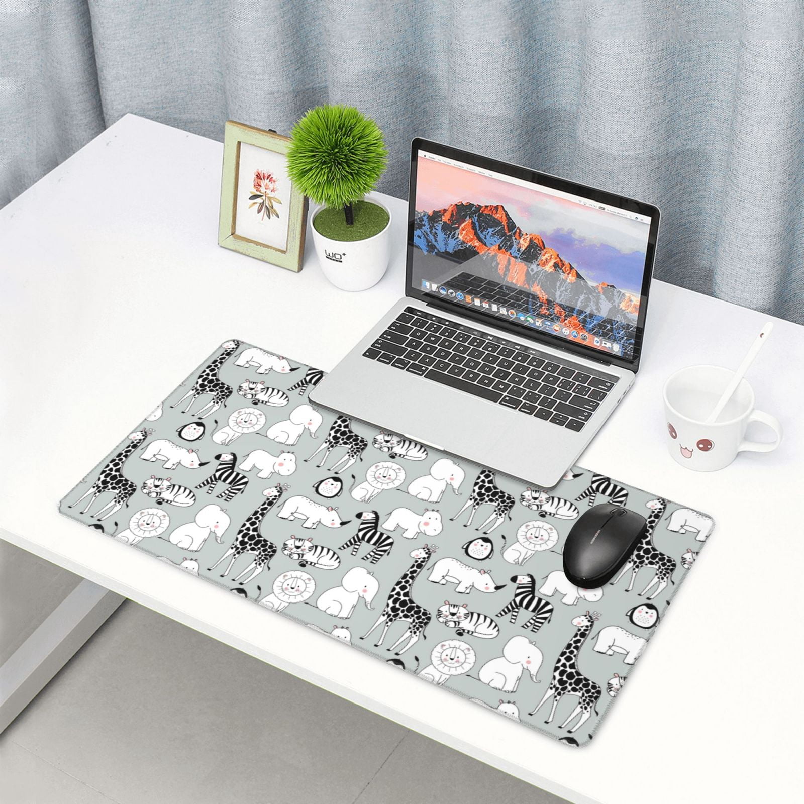 Kdxio African Animals Print Large Gaming Mouse Pad,Non-Slip Base,Water Resist Keyboard Pad for Gamer,Office & Home,29.5 x 15.8 in