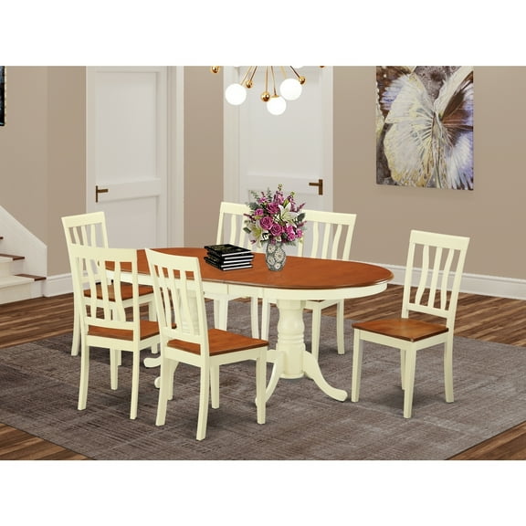 Rustic Ranch Dinette Set - Solid Wood Table & 8 Chairs - Kitchen Dining Room Furniture