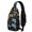 Game Controller Black Pattern-1, variant on Game Controller Black Pattern Sling Backpack, Casual Day Sling Pack with Earphone Port, Breathable Padded Back Gift Ideas for Hiking Cycling Walking