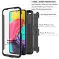 thumbnail image 5 of For Samsung Galaxy A14 5G Phone Case, with [Built-in Screen Protector] Swivel Holster Belt Clip, Ebizware Heavy Duty Defender Kickstand Cover for Galaxy A14 5G - Black, 5 of 8