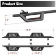 thumbnail image 3 of Running Boards For 07-18 Jeep Wrangler JK 4 Doors Black Powder Coated Side Steps, 3 of 8