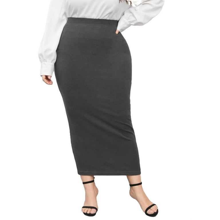 Grey pencil skirt 4xl top