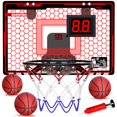 thumbnail image 1 of Canasta de baloncesto interior HopeRock Kids con luz LED y marcador, 1 of 7