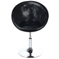 thumbnail image 1 of Giantex 1 PC Modern Adjustable Swivel Round PU Leather Chair-Black, 1 of 7