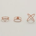 thumbnail image 6 of Rose Gold Plated Criss Religious Faith Cross X Ring Signity CZ Cubic Zirconia Simulated Diamonds Measures 20mm Wide Size, 6 of 8
