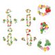 thumbnail image 1 of EXHUMKY 4 De Guirnalda Floral Artificial Para Fiesta Con Collar Y Diadema De Colores, 1 of 6