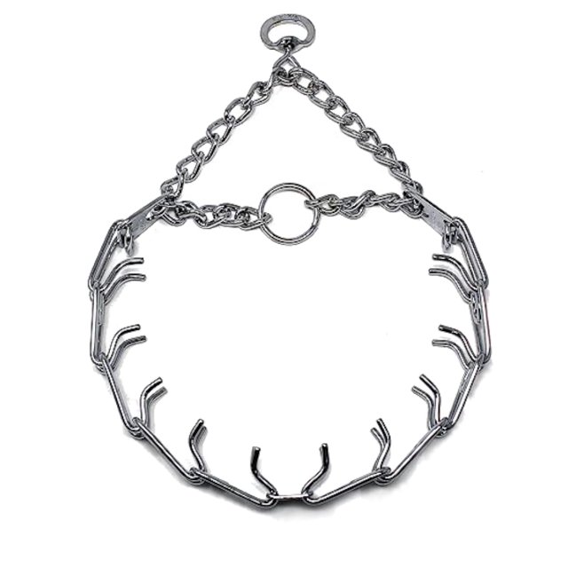 Collar de adiestramiento para perros Herm Sprenger Ultra-Plus de acero cromado