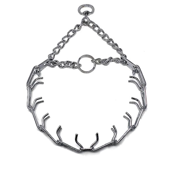 Collar de adiestramiento para perros Herm Sprenger Ultra-Plus de acero cromado