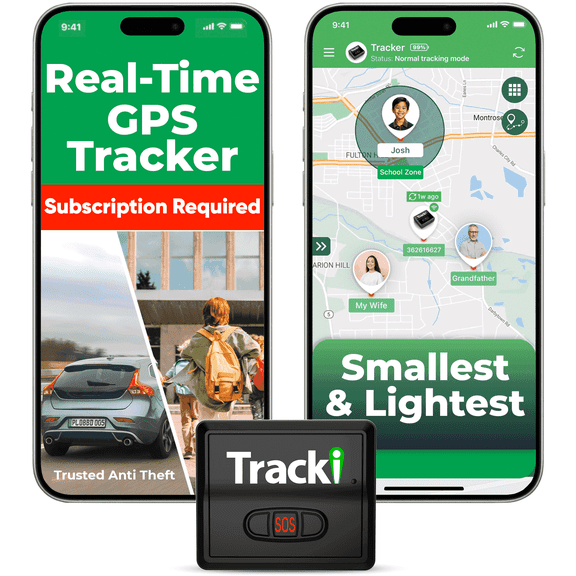 Tracki GPS Tracker for Vehicles, 4G LTE Real-Time Tracking, Magnetic Mount, App Enabled, Worldwide Coverage, iOS & Android, Subscription Required