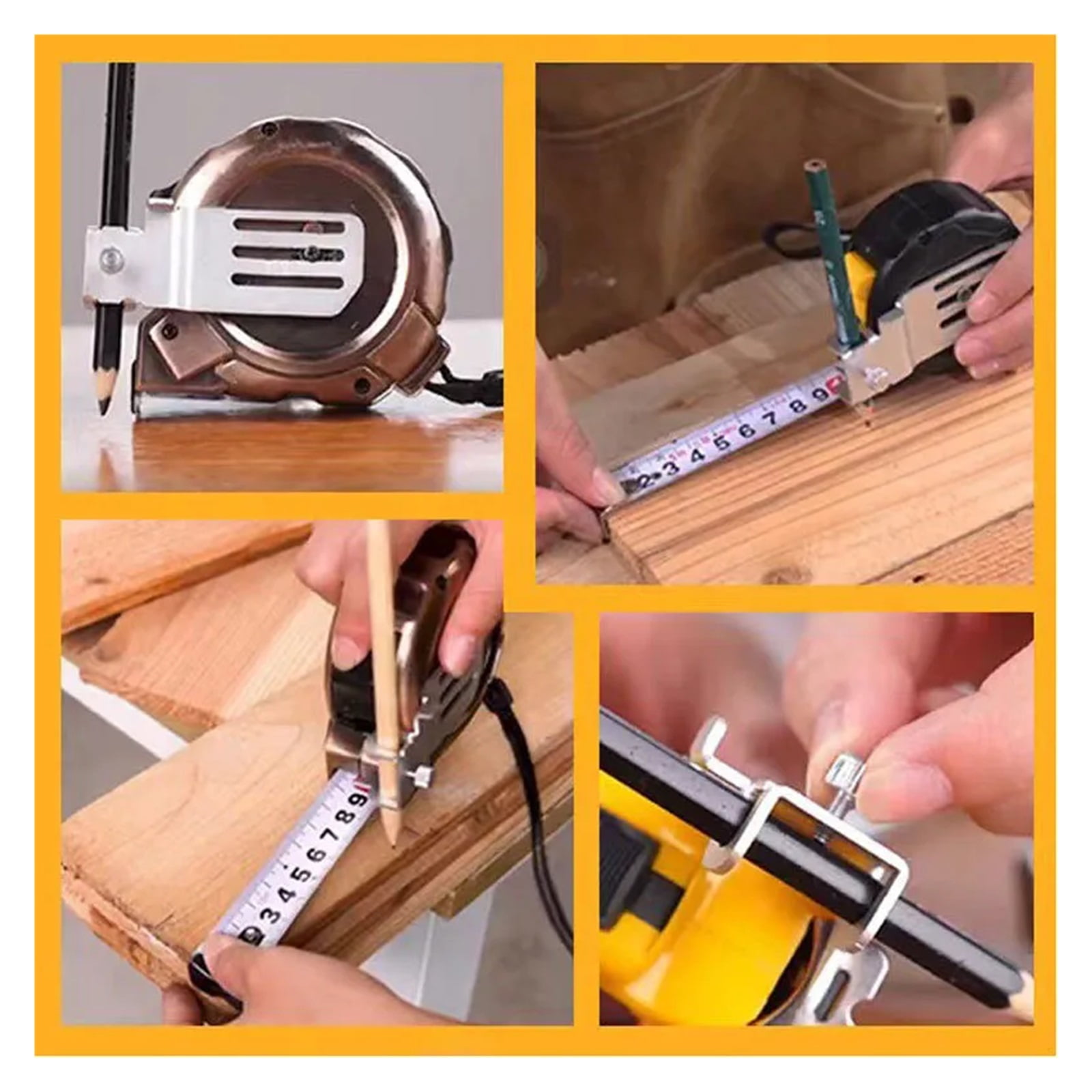Tape Measuring Locator Measuring Tape Clamp Measuring Precision Tool For Edge Positioning Angle Clamp Flexible Scale ,Smart Design