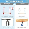 thumbnail image 3 of BRONKIGE 50FT Durable Ninja Slackline Kit for Kids with 8 Complete Accessories, Playset Equipment with Swing, Climbing Net, Ladder & Monkey Bars (8 Obstacles), 3 of 6