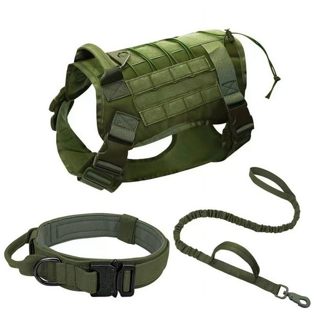 Collar táctico para perro, correa táctica para el pecho y la espalda, correa para perro grande, collar táctico para perro