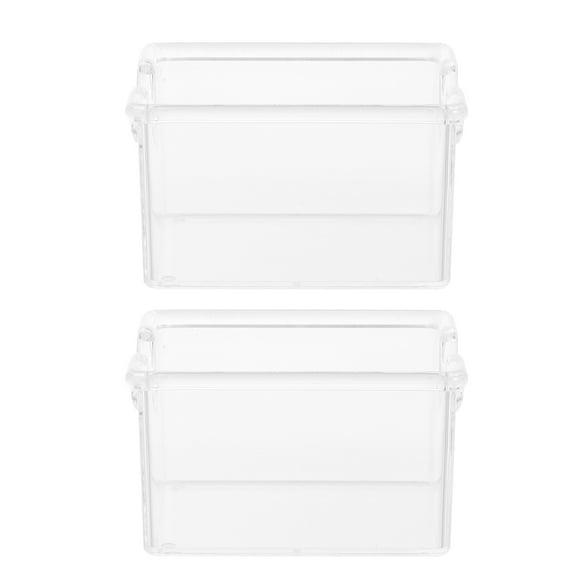 ColoMX 2pcs Bolsa de té transparente Organizador Paquetes Organizador Caja Bolsa de té transparente Caja para oficina