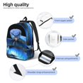 thumbnail image 3 of Rocae Blue Viper Snake for Durable Canvas Backpack Leisure Large Bag Travel Rucksack Multi-function Backpack Small, 3 of 8