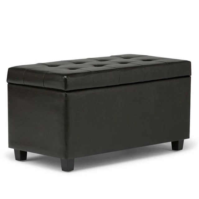 Atlin Designs Banc de Rangement en Similicuir Brun