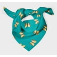 thumbnail image 3 of Bimba Green Butterflies Printed Pure Silk Scarf Neck Wrap Summer Hair Bandanas For Women 40 x 40 Inches, 3 of 6
