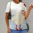 thumbnail image 6 of Snowy Duck Scarf T Shirts Basic T-Shirt Short Sleeve Ladies Tee Shirt Summer Graphic Clothing, 6 of 6