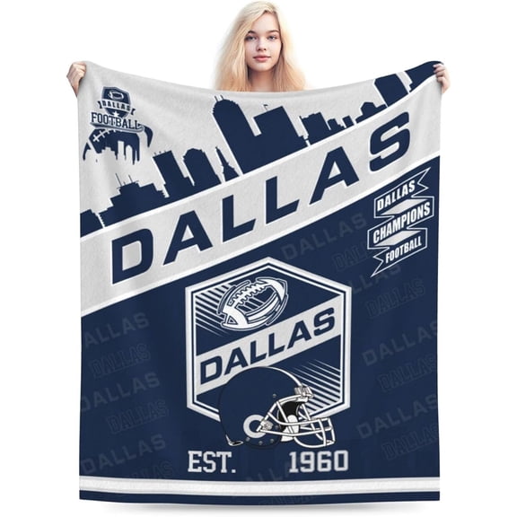 Football City Fan Gift Flannel Throw Blanket Lightweight and Comfortable for Men Indoor Sofa Couch Bed Style2 60X50IN