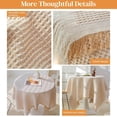 thumbnail image 3 of Mantel de Mesa Cuadrado 51x51 Pulgadas para 4 Personas, Lino y Algodón Premium Lavable Reutilizable, Color Beige, Mantel Decorativo para Comedor, Cocina y Uso Diario, 3 of 8