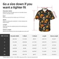 thumbnail image 6 of Lsque Halloween Skull pattern Hawaiian Shirt for Men, Unisex Summer Beach Casual Short Sleeve Button Down Shirts-Large, 6 of 9