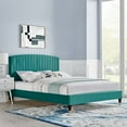 thumbnail image 3 of Modway Alessi Performance Velvet Queen Platform Bed, Multiple Colors, 3 of 3