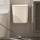 thumbnail image 5 of Bote de basura para colgar en la pared, sin perforaciones, para el hogar, cocina, con tapa sellada, para baño, sala de estar, gabinete de gran capacidad, bote de basura colgante, 5 of 5