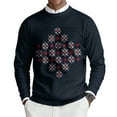 thumbnail image 2 of Dwelliawo Men's Sweaters Lightweight Long Sleeve Ribbed Sweaters Knit Snowflake Xmas Christmas Print Sweater Thick Fall Winter Pullover Sweater Clearance Black XL, 2 of 6