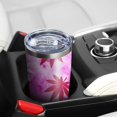 thumbnail image 5 of 20oz Tumbler with Lid and Straw Stainless Maple Pink Steel Vacuum Insulated Water Coffee Tumbler Cup, Double Wall Vacuum Insulated Travel Mug Reusable Tumblers for Ice Drinks, Hot Beverage, 5 of 7