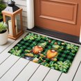 thumbnail image 4 of St. Patrick's Day Entryway Rug 2'x3'&nbsp; Non Slip Front Door Mats, Cute Gnomes Lucky Shamrocks Green Black Plaid Entrance Rugs Indoor Outdoor Carpet, Floor Mats Small Area Rug for Bedroom Kitchen, 4 of 8