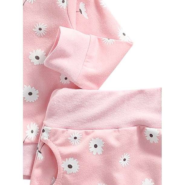 xiaxaixu Baby Sweater + Pants, Flower Pattern Pocket Decoration