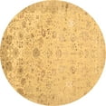 thumbnail image 1 of Ahgly Company Indoor Round Abstract Brown Contemporary Area Rugs, 7' Round, 1 of 4