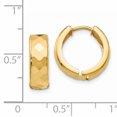 thumbnail image 4 of 14k Yellow Gold Hinged Hoop Earrings Round, 4 of 8