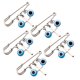 thumbnail image 4 of KAKOWELY 5 broches de seguridad decorativos con forma de cruz y ojo malvado de estilo turco., 4 of 4