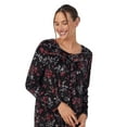 thumbnail image 5 of Aria Women's Knit Velour Long Sleeve Square Neck Nightgown with Pockets, Sizes S to 5X, 5 of 5