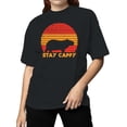 thumbnail image 2 of Retro Capybara Sunset Women's T-shirt, 2 of 3