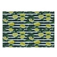 thumbnail image 3 of Modern Cutting Board, Refreshing Lemons on Horizontal Striped Background Exotic Art, Decorative Tempered Glass Cutting and Serving Board, Small Size, Hunter Green Indigo, by Ambesonne, 3 of 5