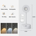 thumbnail image 5 of Artwork Lighting Lamp, Motion Sensor Artwork Light, LED Wall Light Night Light 3-Color Dimmable, Rechargeable, 360° Rotatable, Remote Control Included (White, 1pc), 5 of 8